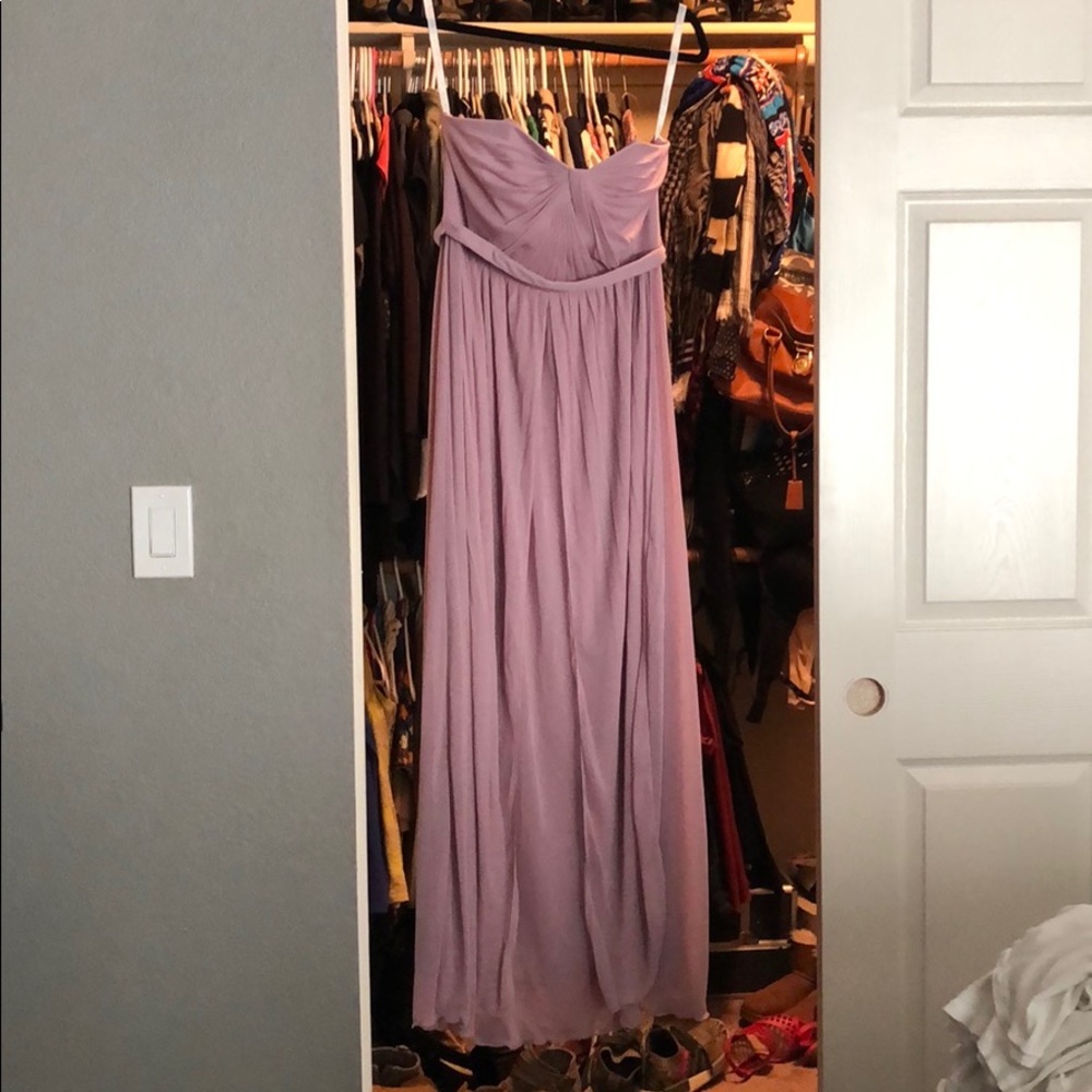 David’s Bridal Mesh Convertible dress.